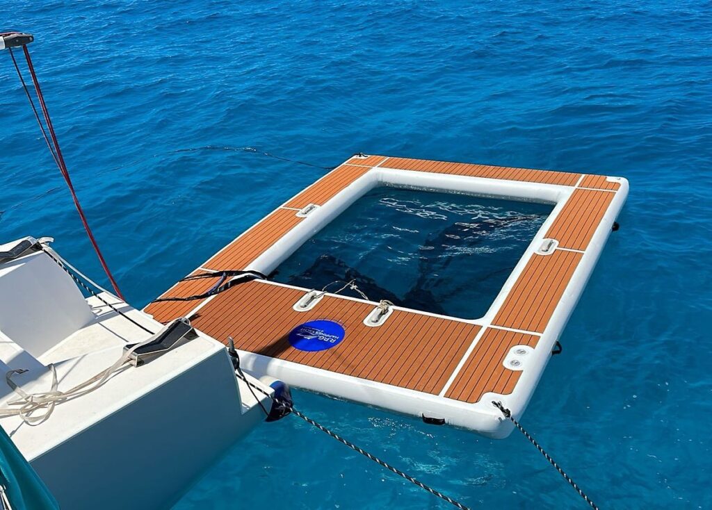 Piscina galleggiante gonfiabile per yacht e barche